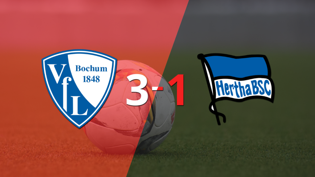 Philipp Hofmann ayudó con doblete a Bochum en victoria frente a Hertha Berlín