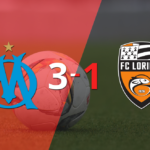 Con muchos goles, Olympique de Marsella derrotó 3-1 a Lorient