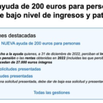 Cómo saber si me han aceptado la ayuda de 200 euros