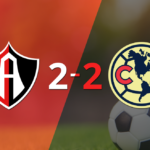 Atlas empató con Club América y Brian Lozano anotó dos goles