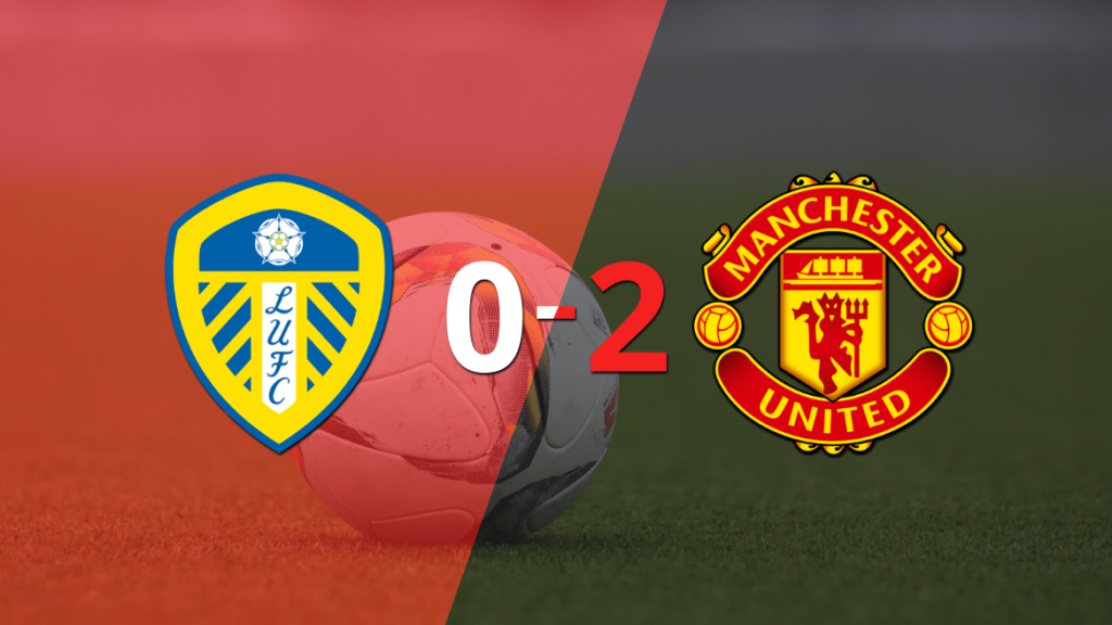 Manchester United, de visitante, derrotó 2-0 a Leeds United