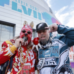 Los fans de Eagles y Chiefs ‘calientan’ la previa del Super Bowl