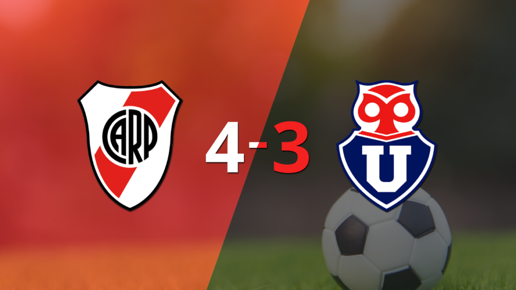 Victoria como local por 4-3 de River Plate sobre Universidad de Chile