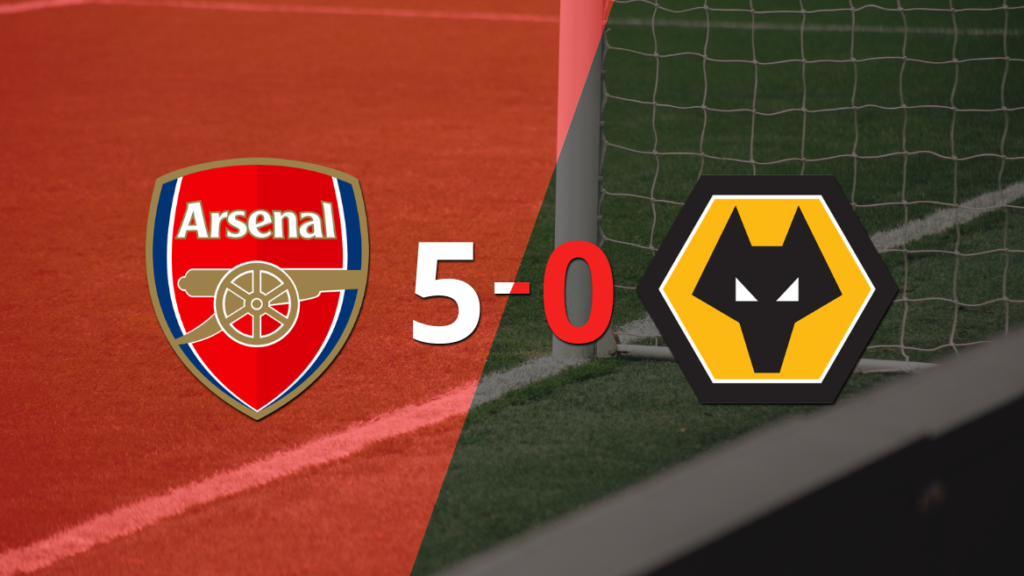 Arsenal le pasó por encima a Wolverhampton con doblete de Granit Xhaka