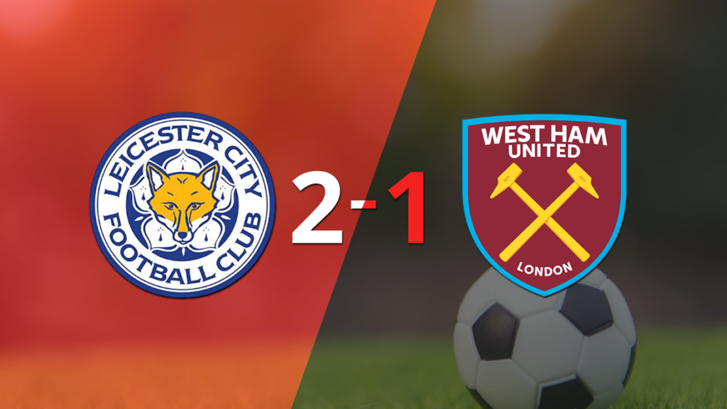 Leicester City sacó los 3 puntos en casa al vencer 2-1 a West Ham United