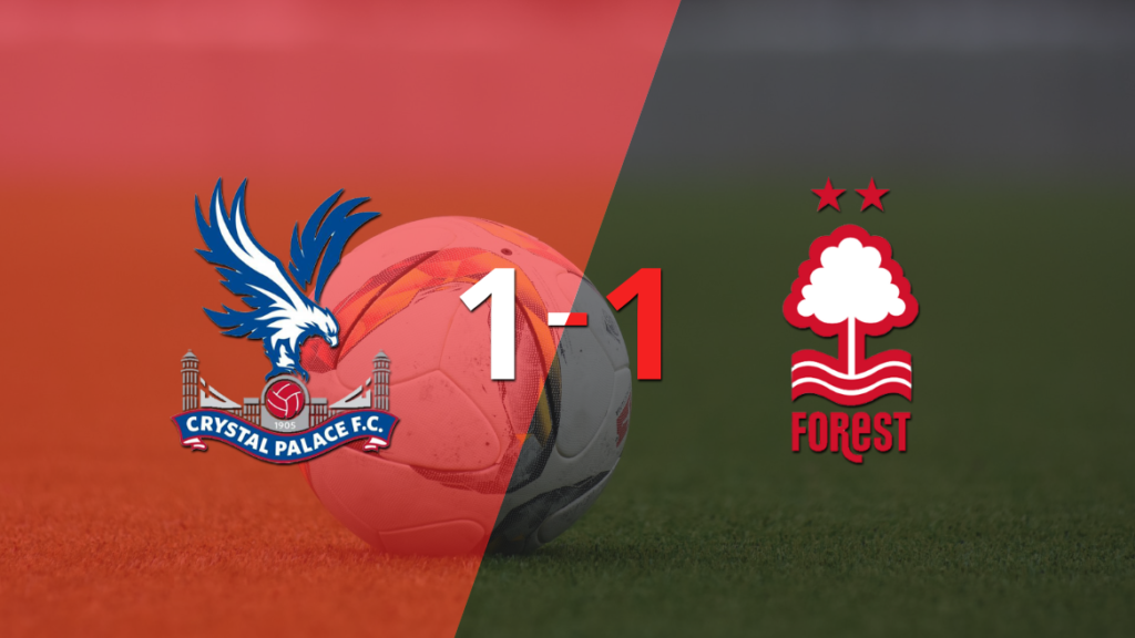 Crystal Palace y Nottingham Forest se repartieron los puntos en un 1 a 1