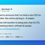 “Tengo un nuevo CEO”: Elon Musk anuncia que renunciará a su cargo actual en Twitter