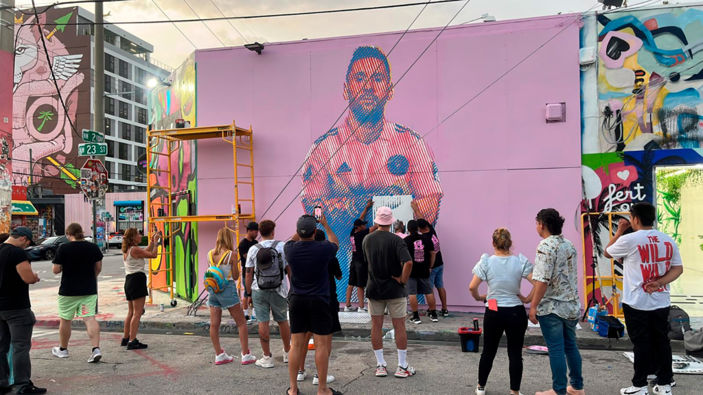 Messi conquista la ciudad del sol: el primer mural que celebra su llegada al Inter Miami