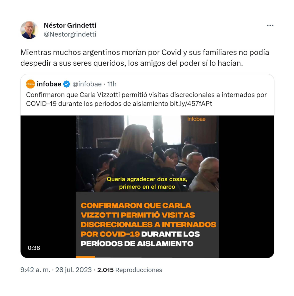 “A la señora se le murió el marido”: Vizzotti lloró en una reunión con ministros y habló de las visitas discrecionales a internados durante la pandemia COVID-19