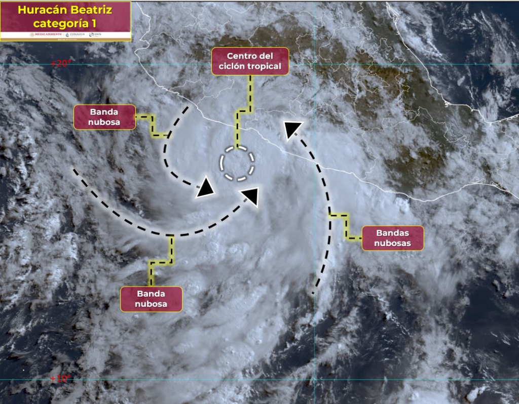 ¿Qué estados de México están amenazados por el huracán Beatriz y cuándo llegaría?