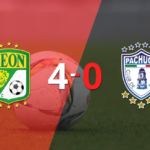 Tranquila victoria de León por 4 a 0 frente a Pachuca