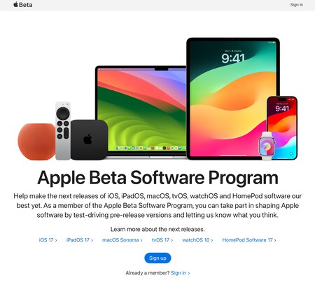 Cómo bajar e instalar la beta pública de iOS 17, iPadOS 17, WatchOS 10 o macOS 14 Sonora