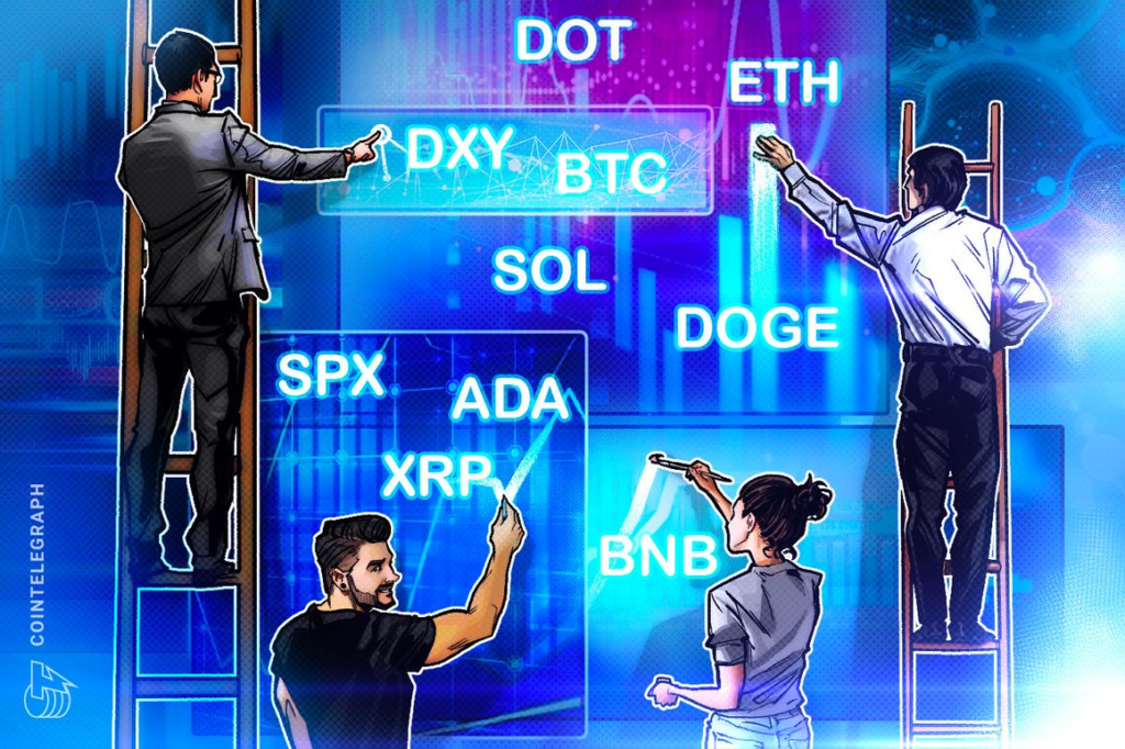 Análisis de precios del 21 de agosto: SPX, DXY, BTC, ETH, BNB, XRP, ADA, DOGE, SOL, DOT