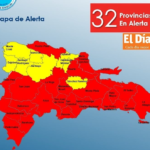 24 provincias en alerta roja y ocho en amarilla por tormenta Franklin