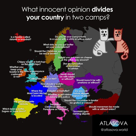 Todos los países tienen sus particulares "sincebollismo o concebollismo". Este mapa ilustra cada uno