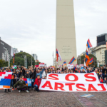 “SOS Artsaj”: la comunidad armenia protestó en el Obelisco contra el bloqueo de Azerbaiyán a Nagorno Karabaj