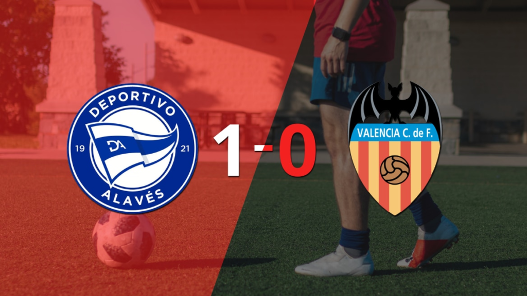 Con lo justo, Alavés venció a Valencia 1 a 0 en el Mendi