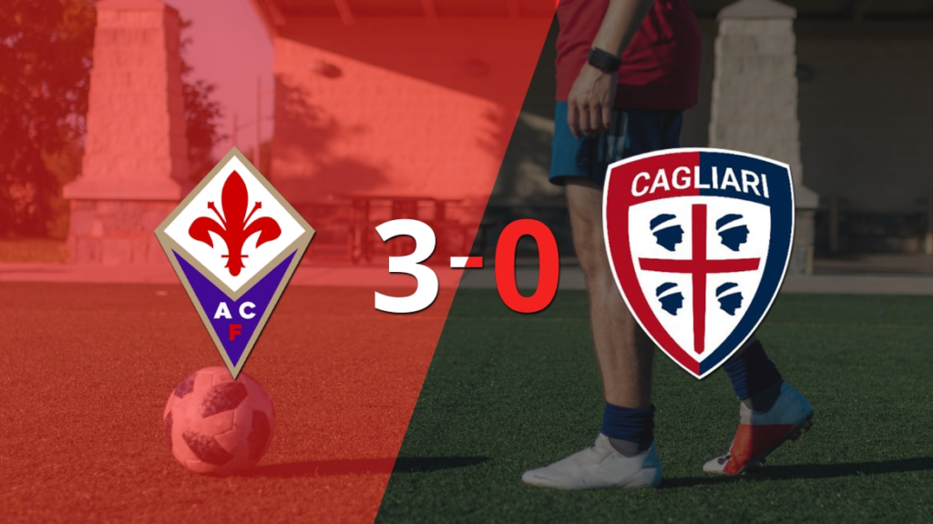 Cagliari fue superado fácilmente y cayó 3-0 contra Fiorentina