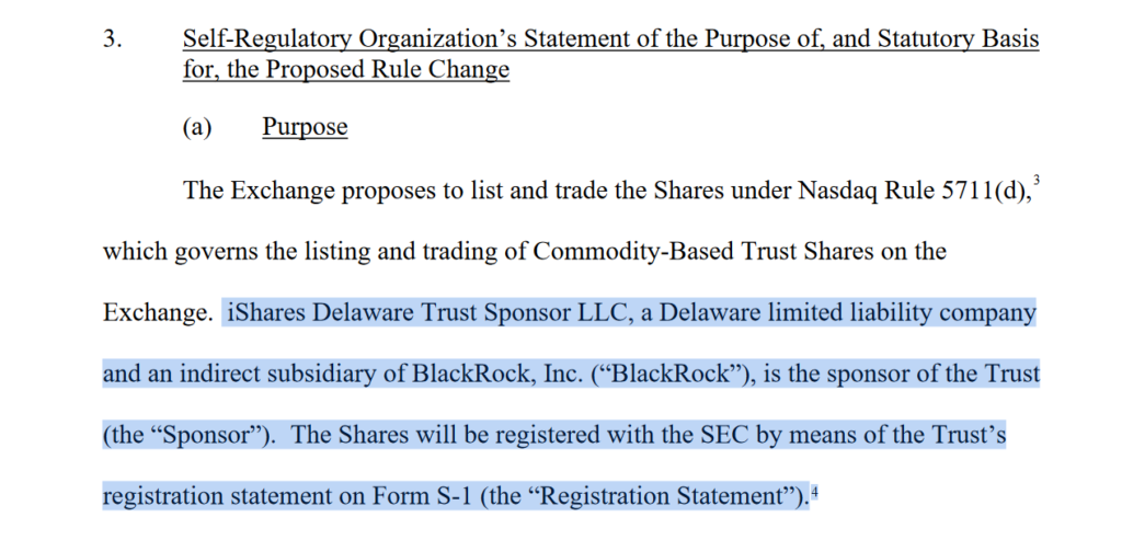 Plan de BlackRock para un ETF de Ethereum spot se confirma tras la solicitud en Nasdaq