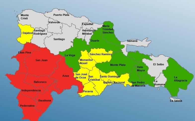 COE eleva a 22 las provincias en alerta por lluvias y recomienda no hacer uso de ríos