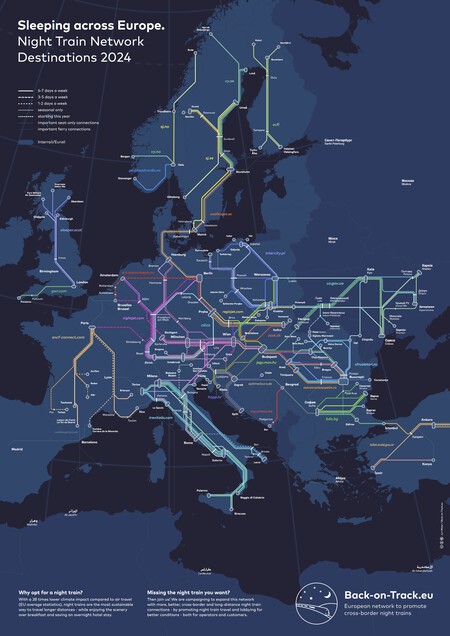 España, un agujero negro del tren nocturno: el mapa que ilustra cómo ha quedado aislada del resto de Europa