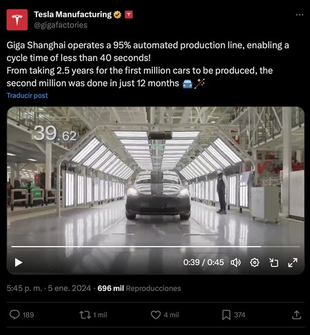 Tesla ha publicado un vídeo de su fábrica en Shanghai. Una ausencia llama la atención: trabajadores humanos