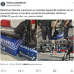 La Policía de Valencia ha encontrado la manera de acabar con los patinetes eléctricos ilegales: pasarles una ITV