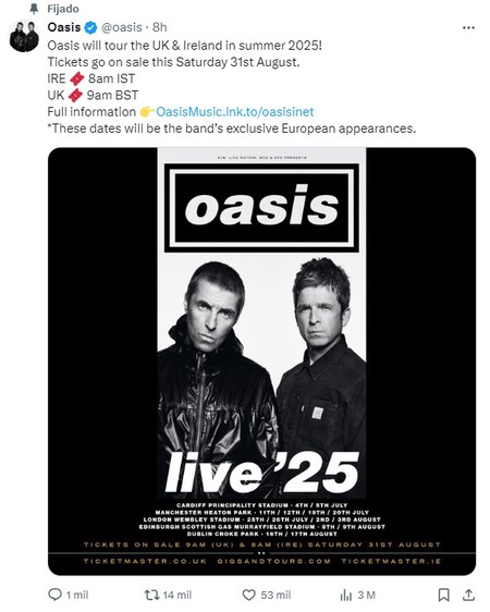 El regreso de Oasis tiene un ganador y no son los Gallagher ni sus fans: los hoteles que ya están disparando los precios