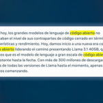 Meta sigue insistiendo en que sus modelos Llama son de “código abierto”. Los responsables del término no están de acuerdo