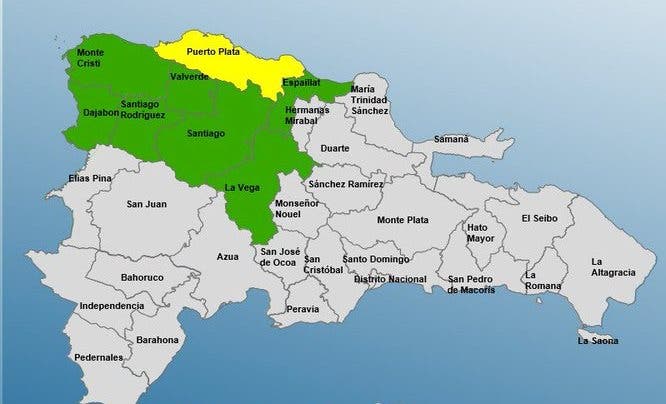 Ocho provincias en alerta por sistema frontal y onda tropical