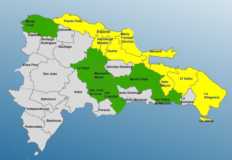 COE mantiene 16 provincias en alerta por las lluvias