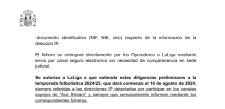 LaLiga ya tiene el apoyo de los jueces para rastrear a los usuarios: identificará la IP de quienes vean el fútbol a través de AceStream